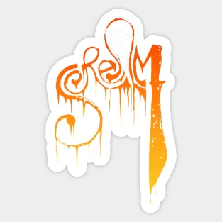 scream VI  (Scream 6) scary horror movie graphic design by ironpalette Sticker